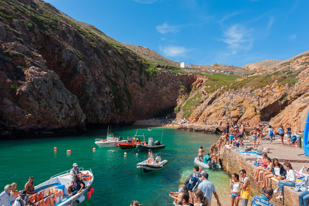 Peniche harbour and the boat crossing to the Berlengas