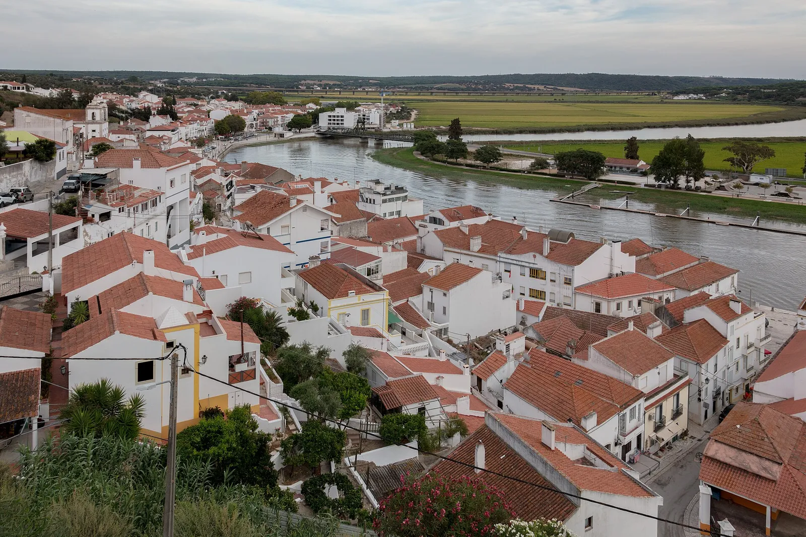 Alcácer do Sal, the Sado river and the rice fields
