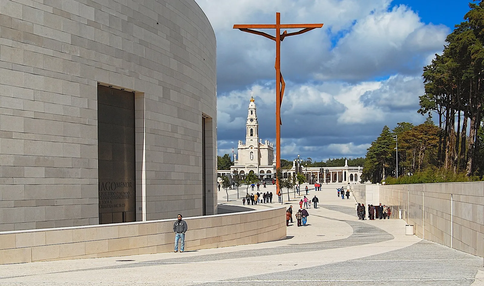 The Sanctuary of Fátima seen from the Basilica of the Holy Trinity